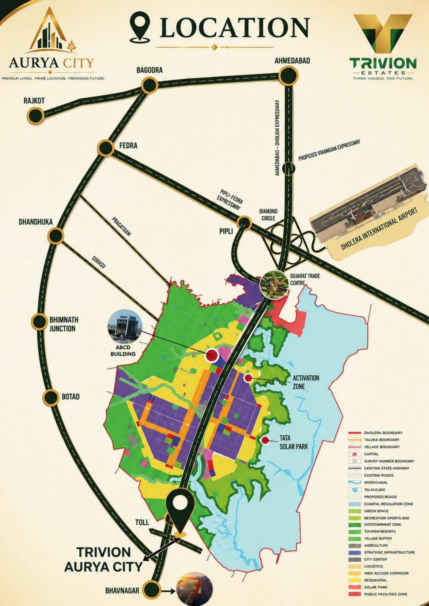 Aurya City regional connectivity map